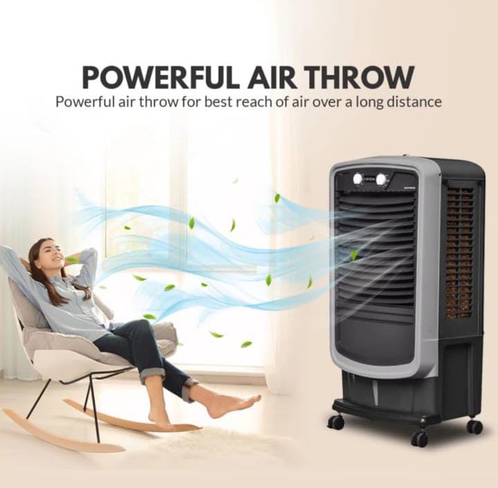 ONIDA ZEPHYR 75L Air Cooler With High Density Honeycomb Pads, Water OverFlow, Water Level Indicator