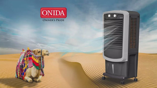 ONIDA ZEPHYR 75L Air Cooler With High Density Honeycomb Pads, Water OverFlow, Water Level Indicator